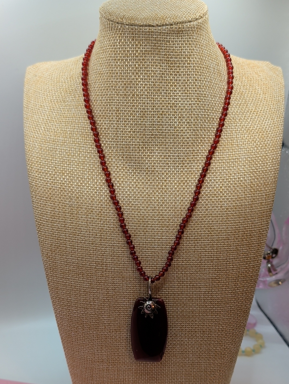 Red Beaded Pendant Necklace - Stylish Women’s Jewelry